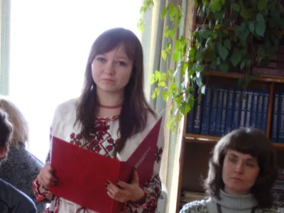 Студентка ІнІТКІ Лудан Даша декламує Шевченка