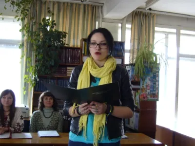 Студентка ІнІТКІ Михайлюк Лілія читає "Заповіт"