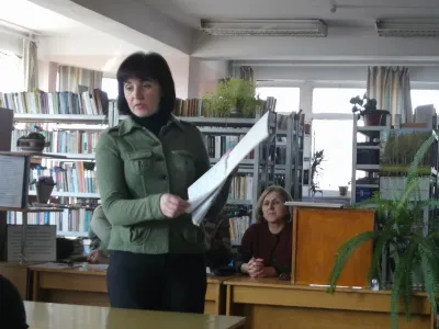 Суровенко Г. Ф. – зав. відділом обслуговування НТБ ВНТУ ділиться досвідом штрих-кодування фонду
