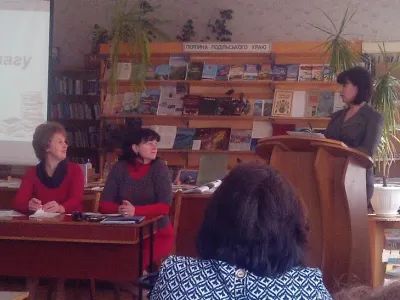 Завідувач відділу НТБ Суровенко Г.Ф. під час виступу