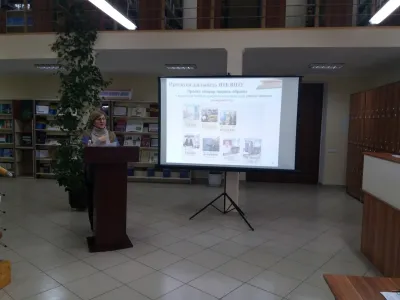 Директор НТБ Притуляк Т.Є. розповідає про проектну діяльність бібліотеки