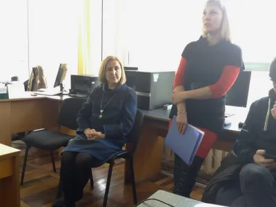 Л. Криштафович відповідає на запитання студентів-дипломників ФІТКІ