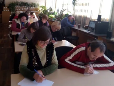 Учасники акції - бібліотекарі та співробітники ВНТУ